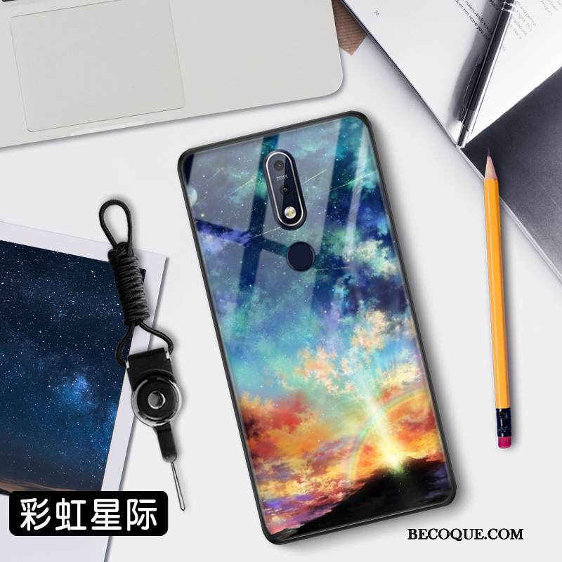 Kuori Nokia 7.1 Suojaus Vaalean Tuuli, Kotelo Nokia 7.1 Net Red Puhelimen Kuoret