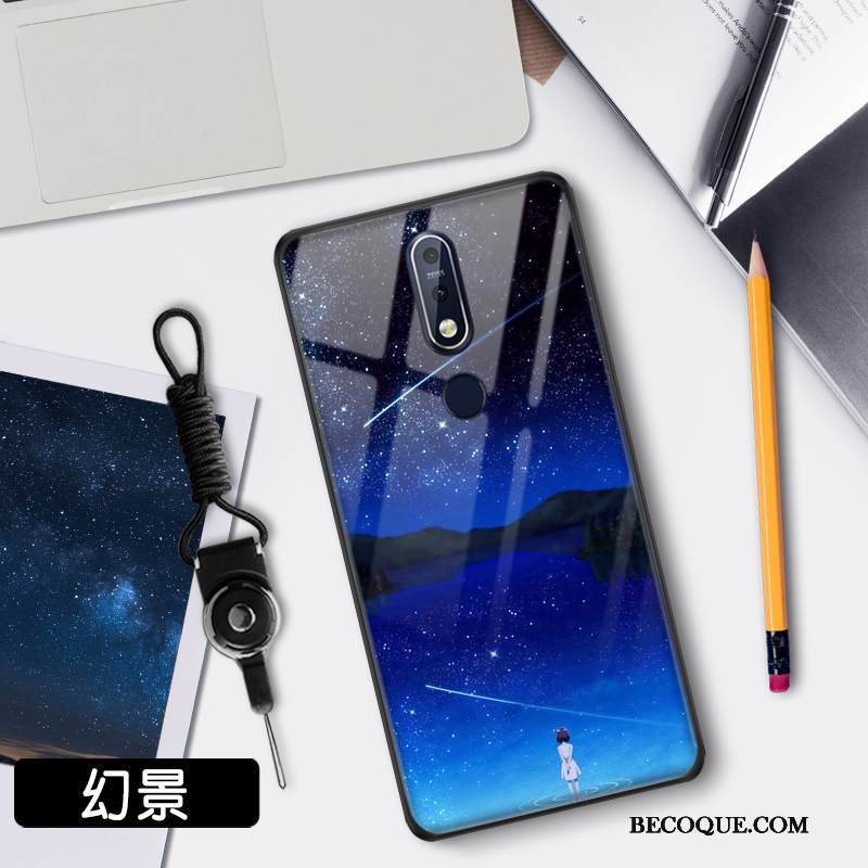 Kuori Nokia 7.1 Suojaus Vaalean Tuuli, Kotelo Nokia 7.1 Net Red Puhelimen Kuoret