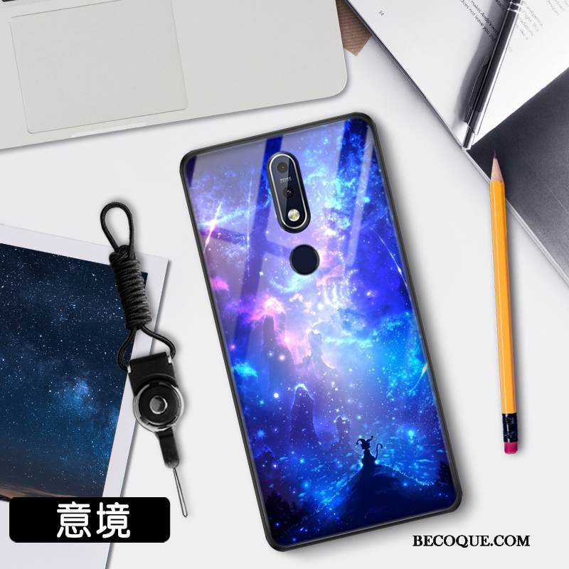 Kuori Nokia 7.1 Suojaus Vaalean Tuuli, Kotelo Nokia 7.1 Net Red Puhelimen Kuoret