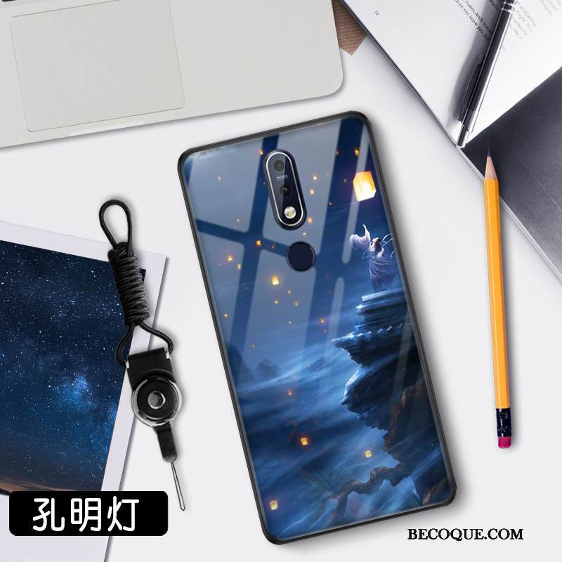 Kuori Nokia 7.1 Suojaus Vaalean Tuuli, Kotelo Nokia 7.1 Net Red Puhelimen Kuoret