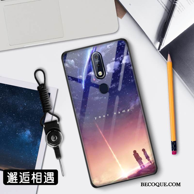 Kuori Nokia 7.1 Suojaus Vaalean Tuuli, Kotelo Nokia 7.1 Net Red Puhelimen Kuoret