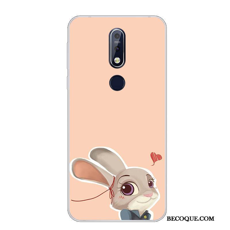 Kuori Nokia 7.1 Suojaus Valkoinen Puhelimen Kuoret, Kotelo Nokia 7.1 Pehmeä Neste Ihana