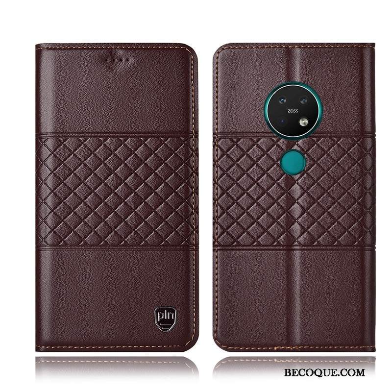 Kuori Nokia 7.2 Laukut Keltainen Puhelimen Kuoret, Kotelo Nokia 7.2 Kuoret Ruudukko Murtumaton