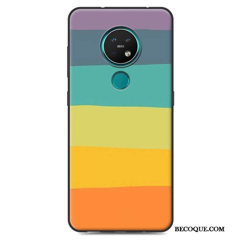 Kuori Nokia 7.2 Monivärinen Puhelimen Kuoret Yksinkertainen, Kotelo Nokia 7.2 Pehmeä Neste Pesty Suede