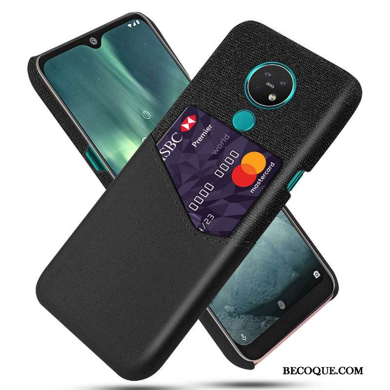 Kuori Nokia 7.2 Nahka Keltainen Persoonallisuus, Kotelo Nokia 7.2 Luova Murtumaton Kortti