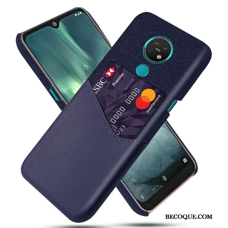 Kuori Nokia 7.2 Nahka Keltainen Persoonallisuus, Kotelo Nokia 7.2 Luova Murtumaton Kortti