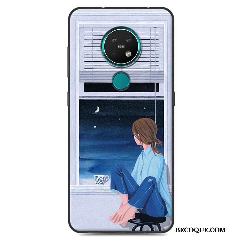 Kuori Nokia 7.2 Silikoni Kustannukset Vihreä, Kotelo Nokia 7.2 Suojaus Murtumaton Pesty Suede