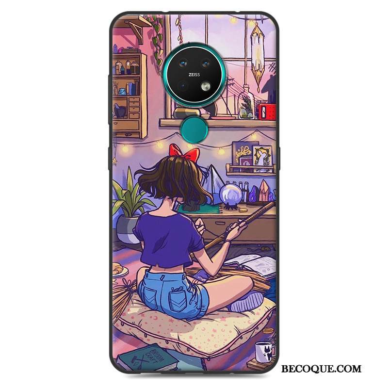 Kuori Nokia 7.2 Silikoni Kustannukset Vihreä, Kotelo Nokia 7.2 Suojaus Murtumaton Pesty Suede