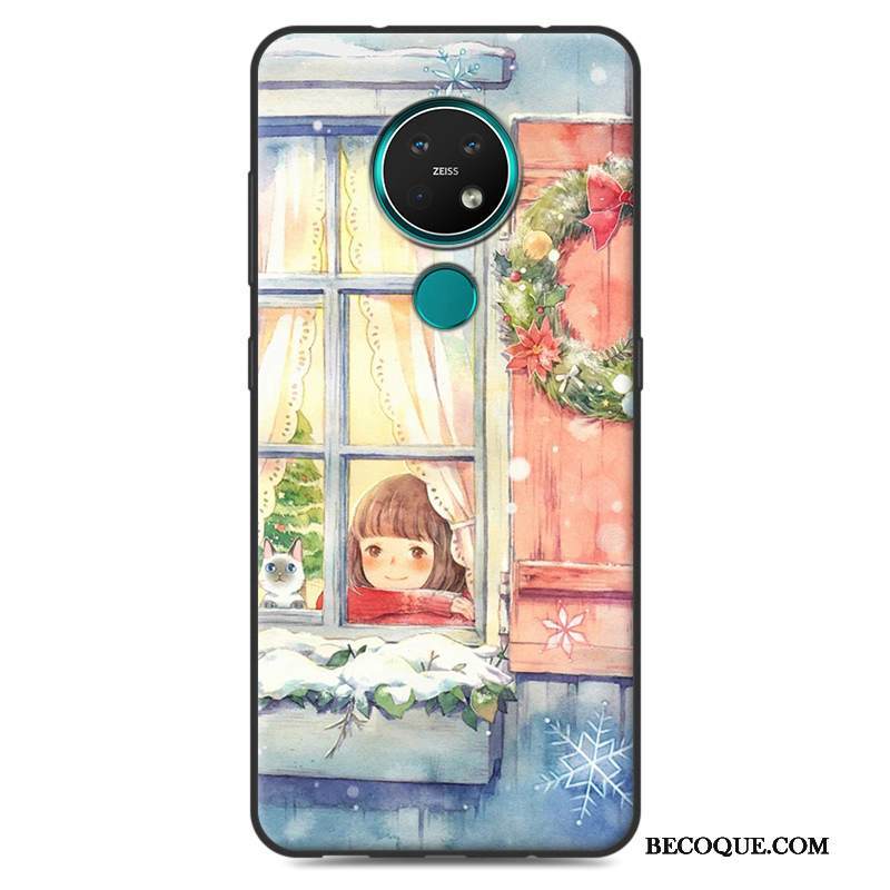 Kuori Nokia 7.2 Silikoni Kustannukset Vihreä, Kotelo Nokia 7.2 Suojaus Murtumaton Pesty Suede