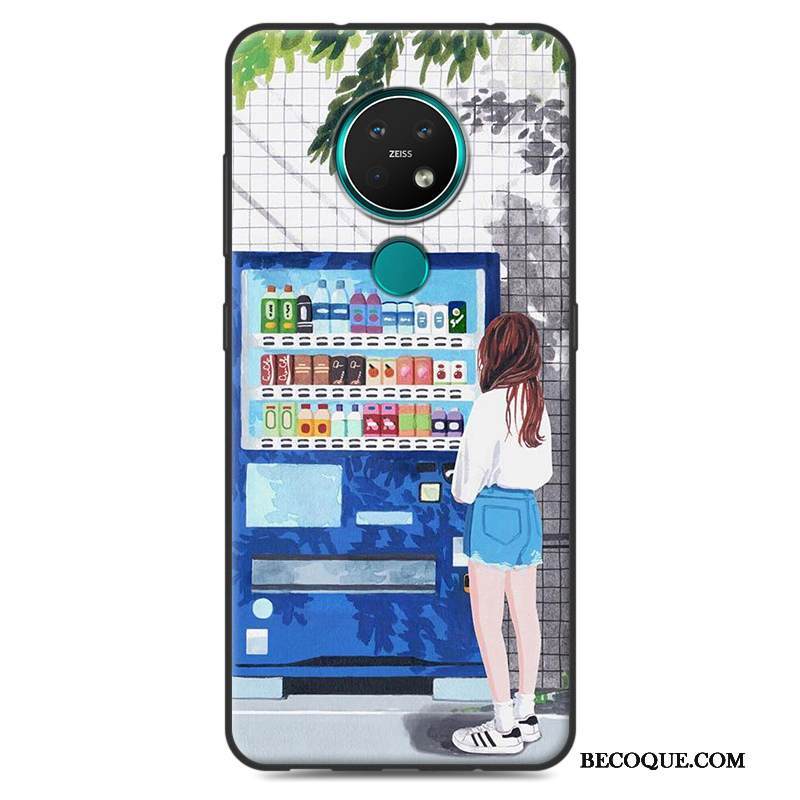 Kuori Nokia 7.2 Silikoni Kustannukset Vihreä, Kotelo Nokia 7.2 Suojaus Murtumaton Pesty Suede