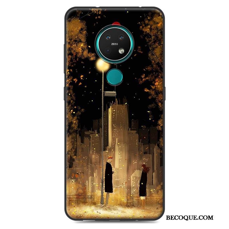 Kuori Nokia 7.2 Silikoni Kustannukset Vihreä, Kotelo Nokia 7.2 Suojaus Murtumaton Pesty Suede