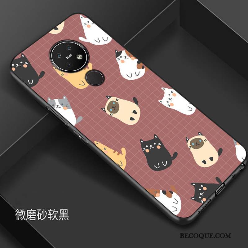 Kuori Nokia 7.2 Silikoni Net Red Punainen, Kotelo Nokia 7.2 Luova Murtumaton Puhelimen Kuoret