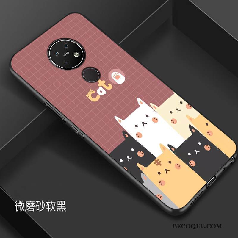 Kuori Nokia 7.2 Silikoni Net Red Punainen, Kotelo Nokia 7.2 Luova Murtumaton Puhelimen Kuoret