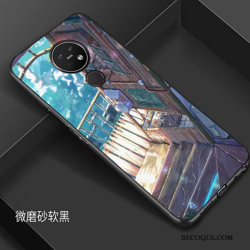 Kuori Nokia 7.2 Silikoni Net Red Punainen, Kotelo Nokia 7.2 Luova Murtumaton Puhelimen Kuoret