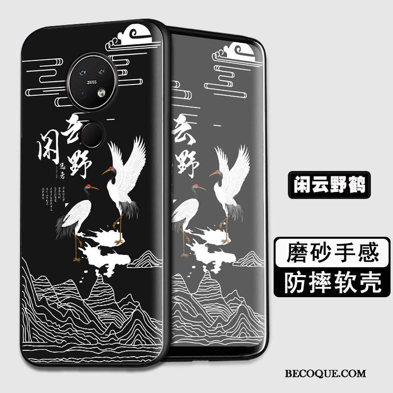 Kuori Nokia 7.2 Silikoni Pesty Suede Sininen, Kotelo Nokia 7.2 Suojaus Murtumaton Puhelimen Kuoret