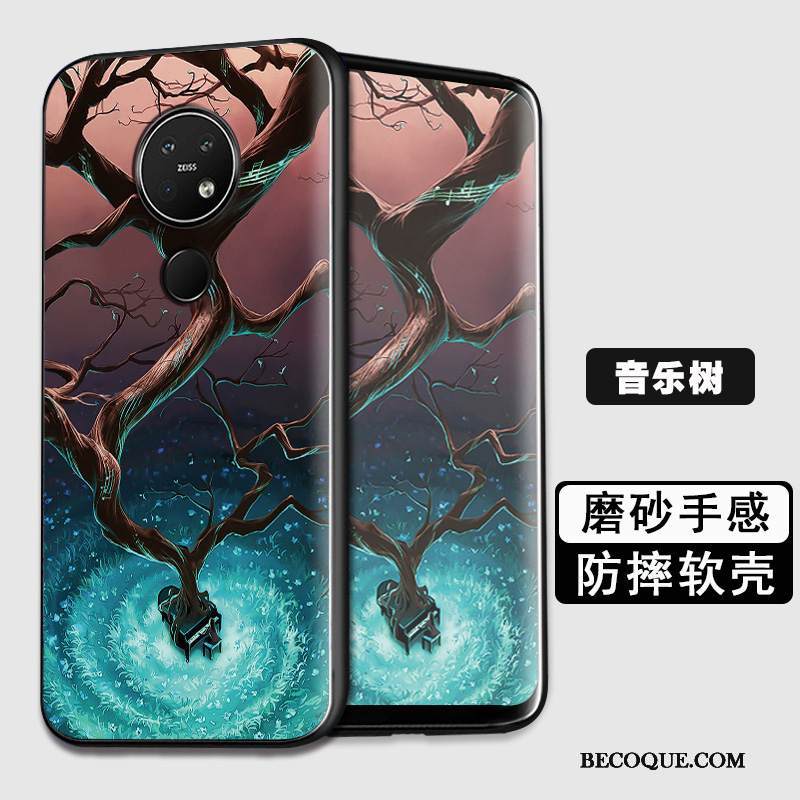 Kuori Nokia 7.2 Silikoni Pesty Suede Sininen, Kotelo Nokia 7.2 Suojaus Murtumaton Puhelimen Kuoret