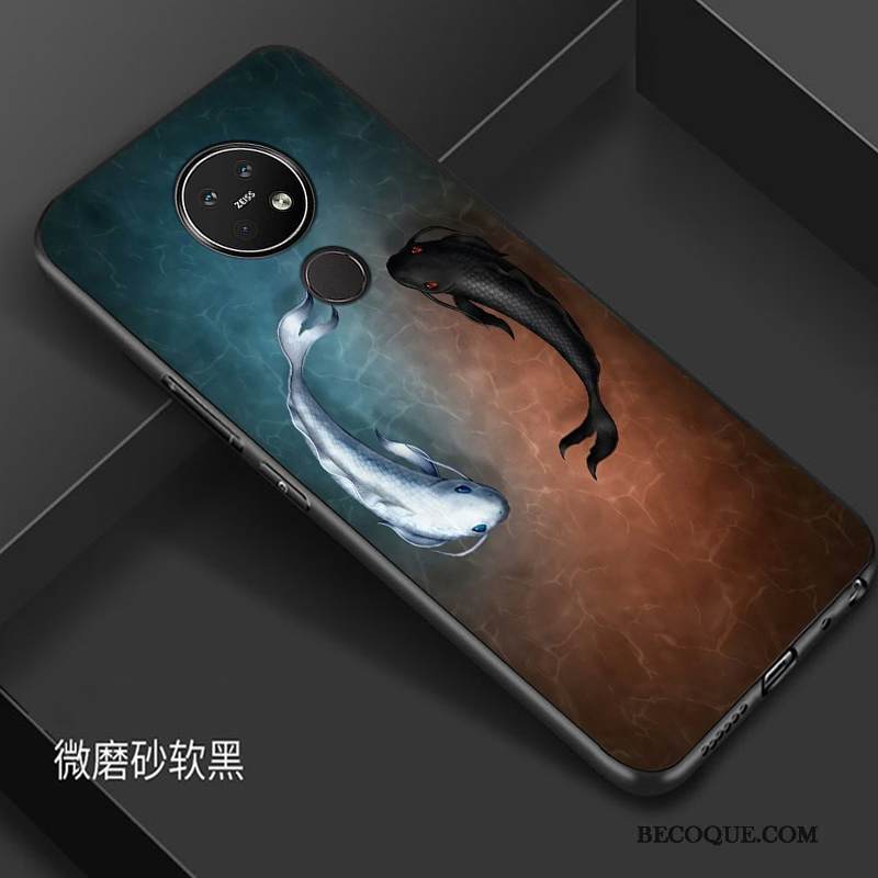 Kuori Nokia 7.2 Silikoni Puhelimen Kuoret Murtumaton, Kotelo Nokia 7.2 Pehmeä Neste Persoonallisuus Tide-brändi