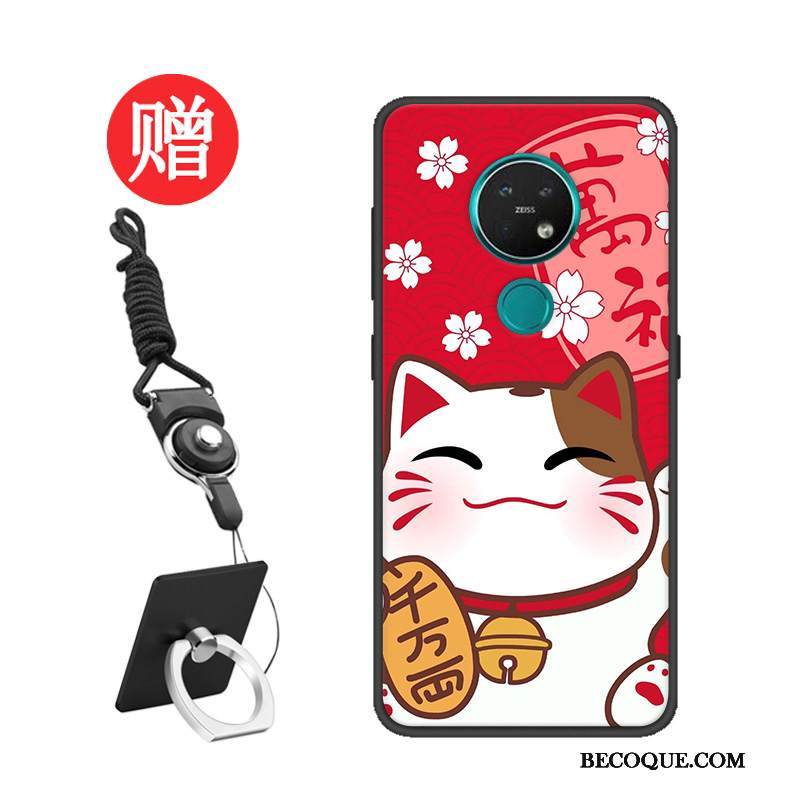 Kuori Nokia 7.2 Silikoni Punainen Muokata, Kotelo Nokia 7.2 Suojaus Net Red Malli