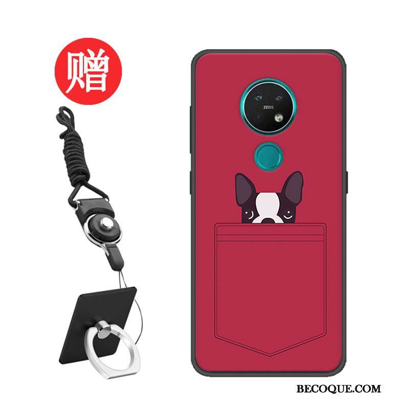 Kuori Nokia 7.2 Silikoni Punainen Muokata, Kotelo Nokia 7.2 Suojaus Net Red Malli