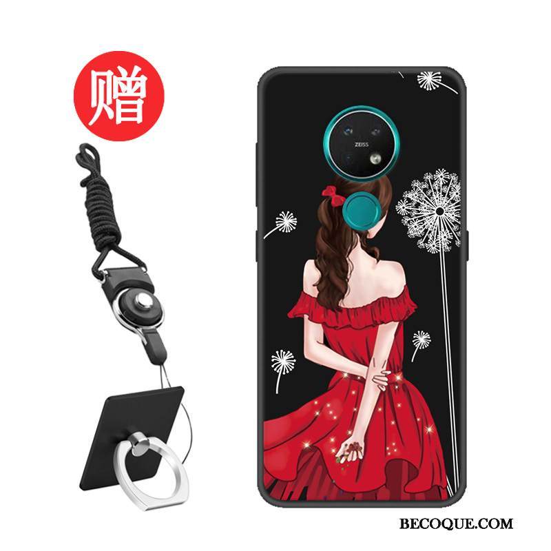 Kuori Nokia 7.2 Silikoni Punainen Muokata, Kotelo Nokia 7.2 Suojaus Net Red Malli