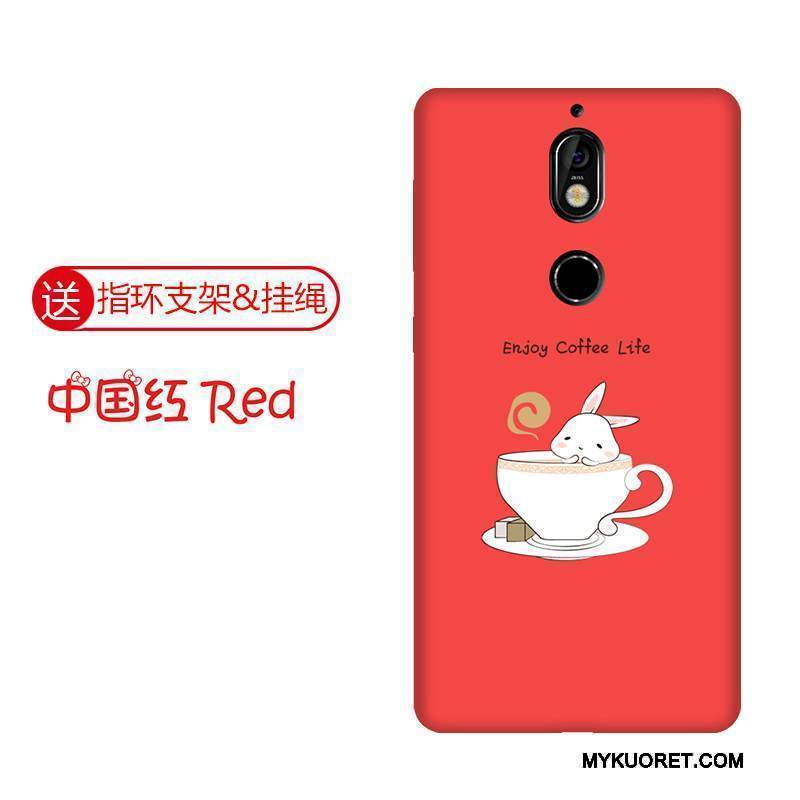 Kuori Nokia 7 Laukut Pesty Suede Puhelimen Kuoret, Kotelo Nokia 7 Sarjakuva Trendi Keltainen