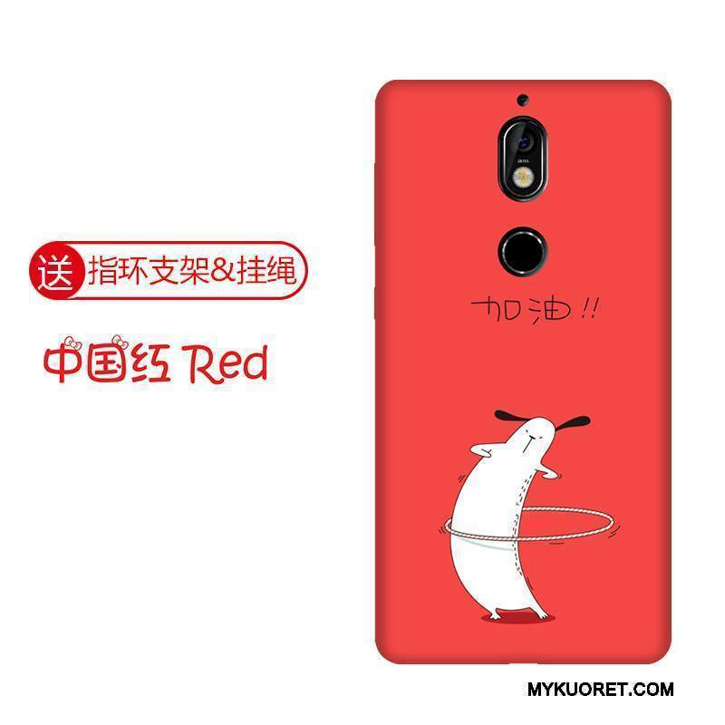 Kuori Nokia 7 Laukut Pesty Suede Puhelimen Kuoret, Kotelo Nokia 7 Sarjakuva Trendi Keltainen