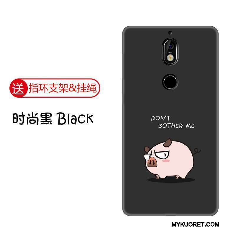 Kuori Nokia 7 Laukut Pesty Suede Puhelimen Kuoret, Kotelo Nokia 7 Sarjakuva Trendi Keltainen