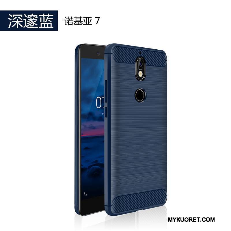 Kuori Nokia 7 Laukut Puhelimen Kuoret Pesty Suede, Kotelo Nokia 7 Suojaus Punainen Murtumaton