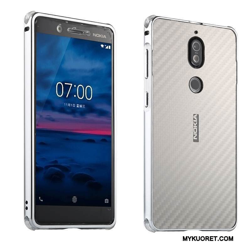 Kuori Nokia 7 Metalli Takakansi Trendi, Kotelo Nokia 7 Suojaus Vihreä Puhelimen Kuoret