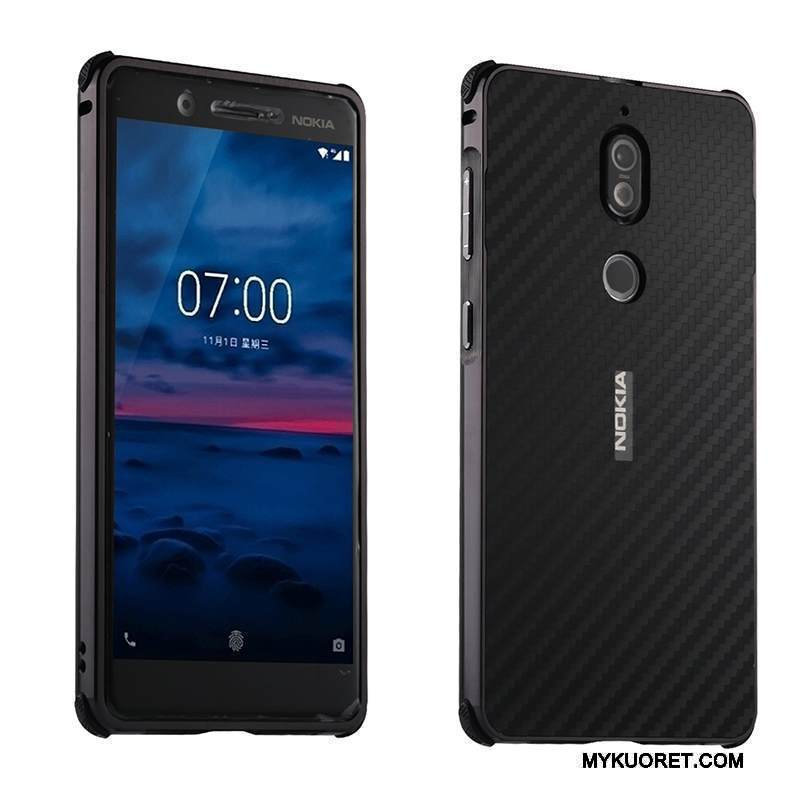 Kuori Nokia 7 Metalli Takakansi Trendi, Kotelo Nokia 7 Suojaus Vihreä Puhelimen Kuoret