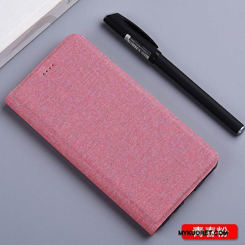 Kuori Nokia 7 Nahka Sininen Pellava, Kotelo Nokia 7 Kuoret Puhelimen Kuoret Harmaa