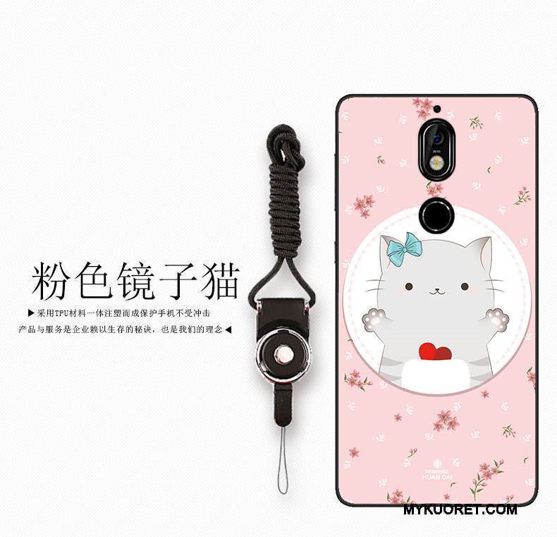 Kuori Nokia 7 Pehmeä Neste Kustannukset Puhelimen Kuoret, Kotelo Nokia 7 Sarjakuva Vaaleansininen Pieni