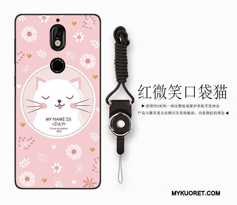 Kuori Nokia 7 Pehmeä Neste Kustannukset Puhelimen Kuoret, Kotelo Nokia 7 Sarjakuva Vaaleansininen Pieni