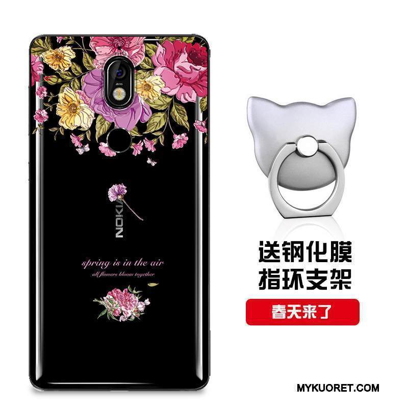 Kuori Nokia 7 Pehmeä Neste Murtumaton Malli, Kotelo Nokia 7 Silikoni Puhelimen Kuoret Punainen