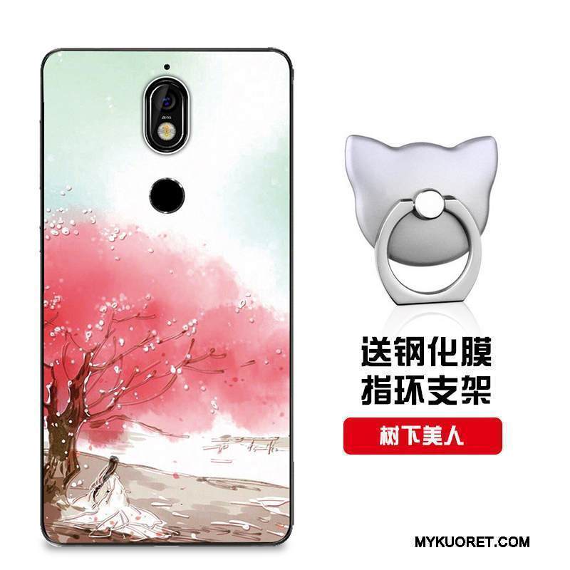 Kuori Nokia 7 Pehmeä Neste Murtumaton Malli, Kotelo Nokia 7 Silikoni Puhelimen Kuoret Punainen