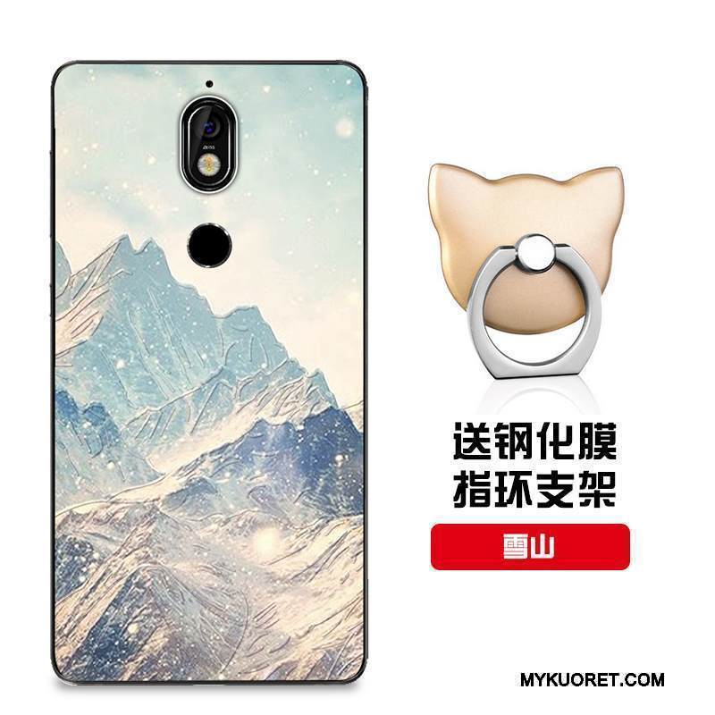 Kuori Nokia 7 Pehmeä Neste Murtumaton Malli, Kotelo Nokia 7 Silikoni Puhelimen Kuoret Punainen