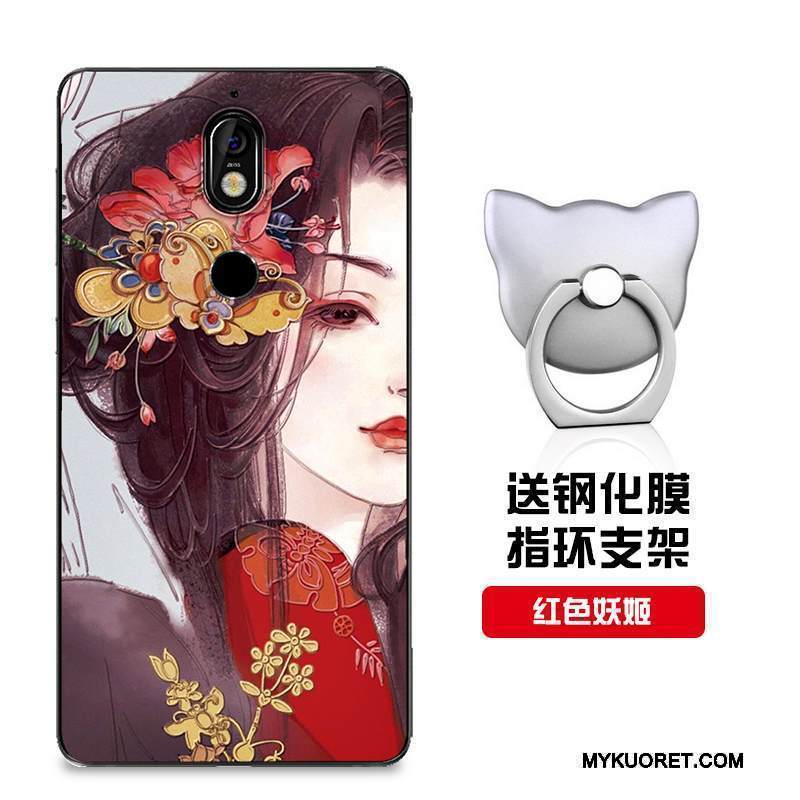 Kuori Nokia 7 Pehmeä Neste Murtumaton Malli, Kotelo Nokia 7 Silikoni Puhelimen Kuoret Punainen