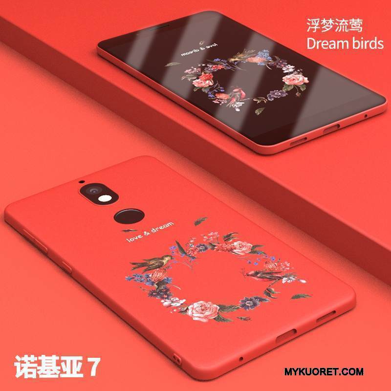 Kuori Nokia 7 Pehmeä Neste Murtumaton Puhelimen Kuoret, Kotelo Nokia 7 Suojaus Musta Pesty Suede