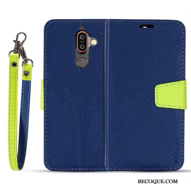 Kuori Nokia 7 Plus Kuoret Puhelimen Kuoret Pu, Kotelo Nokia 7 Plus Nahka Punainen