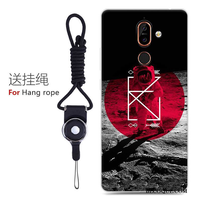 Kuori Nokia 7 Plus Laukut Musta Persoonallisuus, Kotelo Nokia 7 Plus Suojaus Puhelimen Kuoret