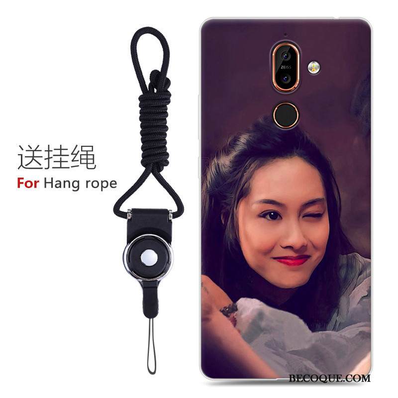 Kuori Nokia 7 Plus Laukut Musta Persoonallisuus, Kotelo Nokia 7 Plus Suojaus Puhelimen Kuoret