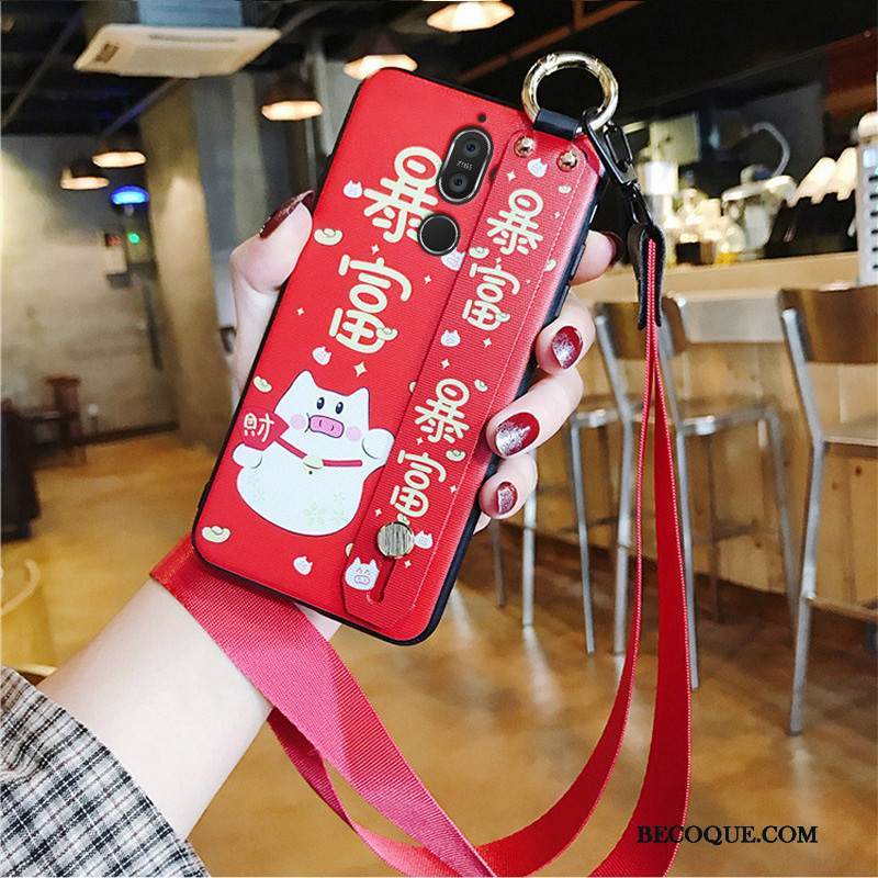 Kuori Nokia 7 Plus Laukut Net Red Puhelimen Kuoret, Kotelo Nokia 7 Plus Pehmeä Neste Tide-brändi Pesty Suede