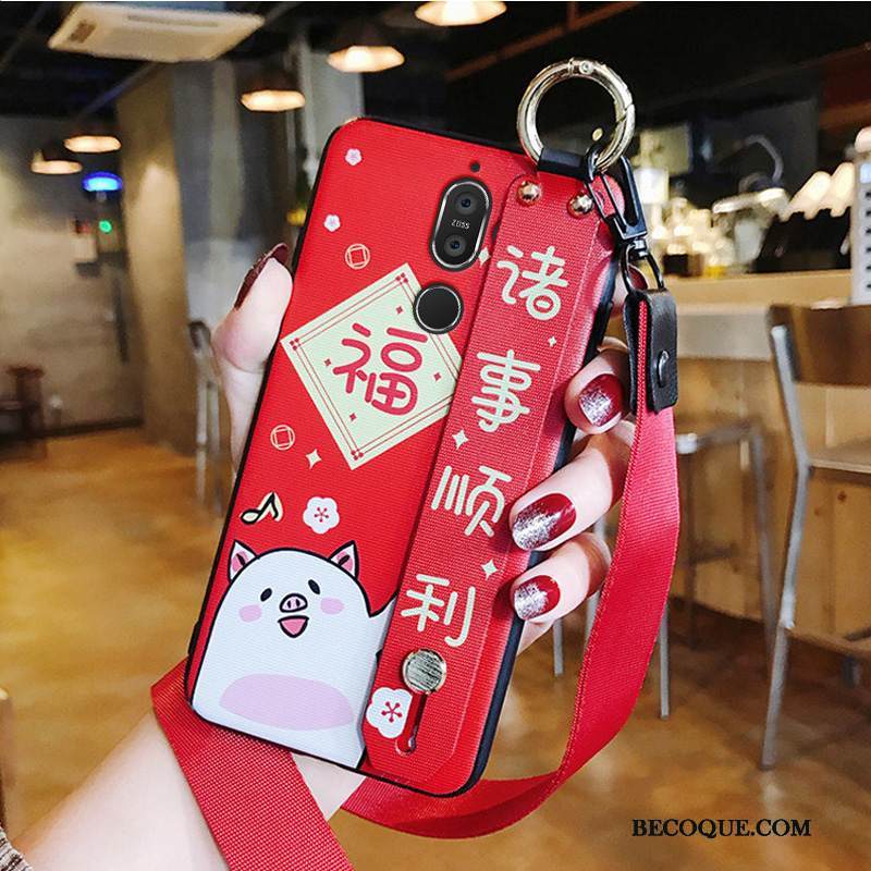 Kuori Nokia 7 Plus Laukut Net Red Puhelimen Kuoret, Kotelo Nokia 7 Plus Pehmeä Neste Tide-brändi Pesty Suede