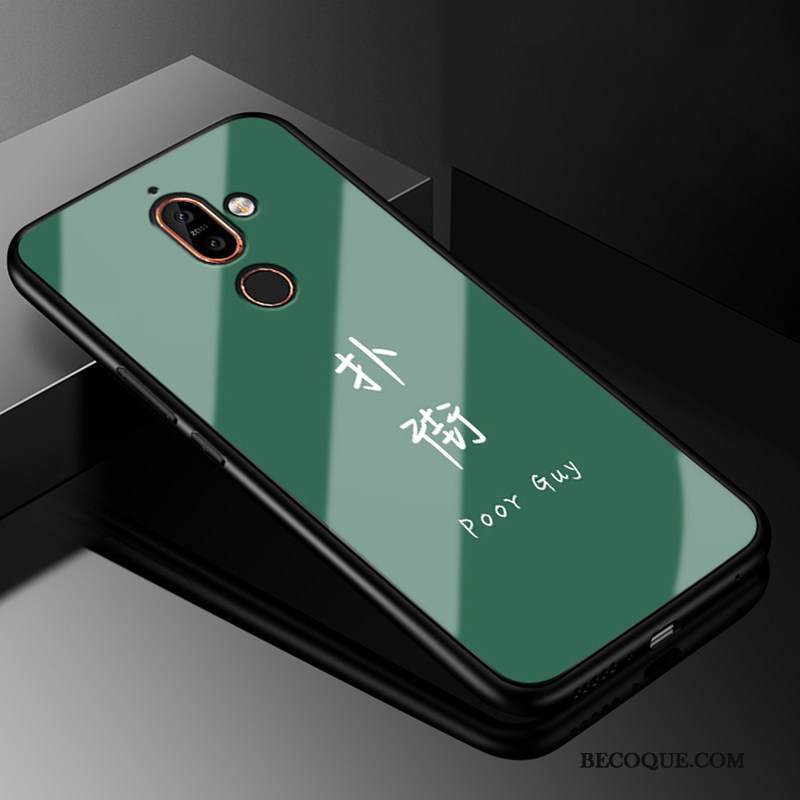 Kuori Nokia 7 Plus Laukut Puhelimen Kuoret Punainen, Kotelo Nokia 7 Plus Suojaus Trendi Lasi