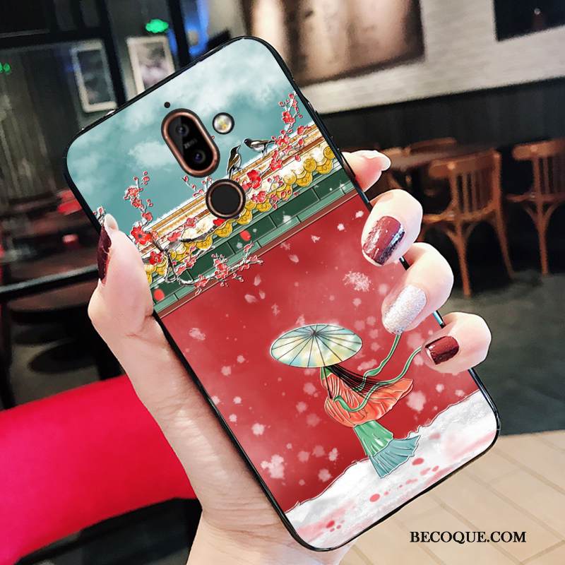 Kuori Nokia 7 Plus Laukut Sininen Puhelimen Kuoret, Kotelo Nokia 7 Plus Pehmeä Neste Tuuli Murtumaton