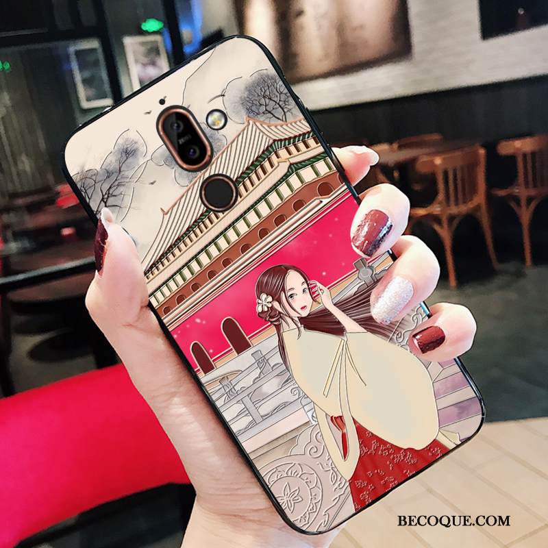 Kuori Nokia 7 Plus Laukut Sininen Puhelimen Kuoret, Kotelo Nokia 7 Plus Pehmeä Neste Tuuli Murtumaton