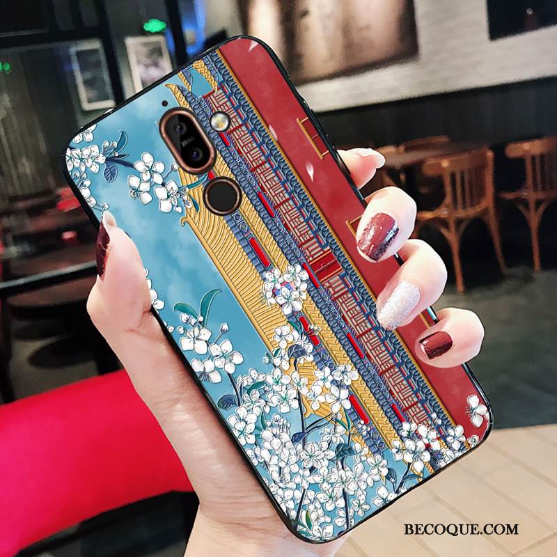 Kuori Nokia 7 Plus Laukut Sininen Puhelimen Kuoret, Kotelo Nokia 7 Plus Pehmeä Neste Tuuli Murtumaton