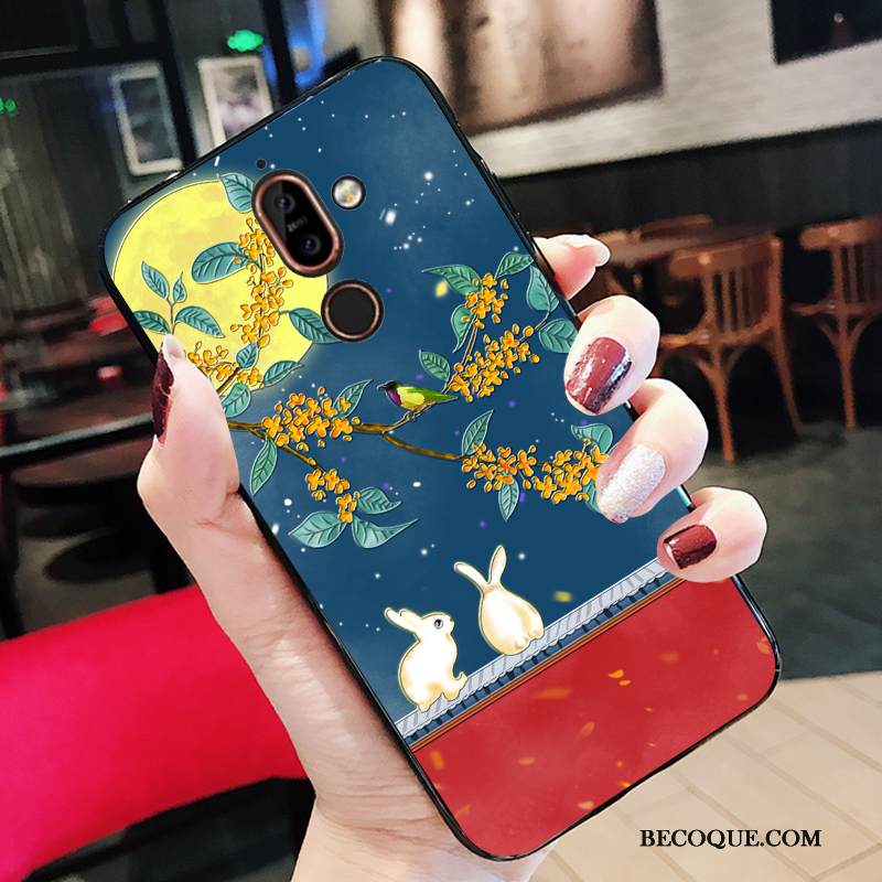 Kuori Nokia 7 Plus Laukut Sininen Puhelimen Kuoret, Kotelo Nokia 7 Plus Pehmeä Neste Tuuli Murtumaton