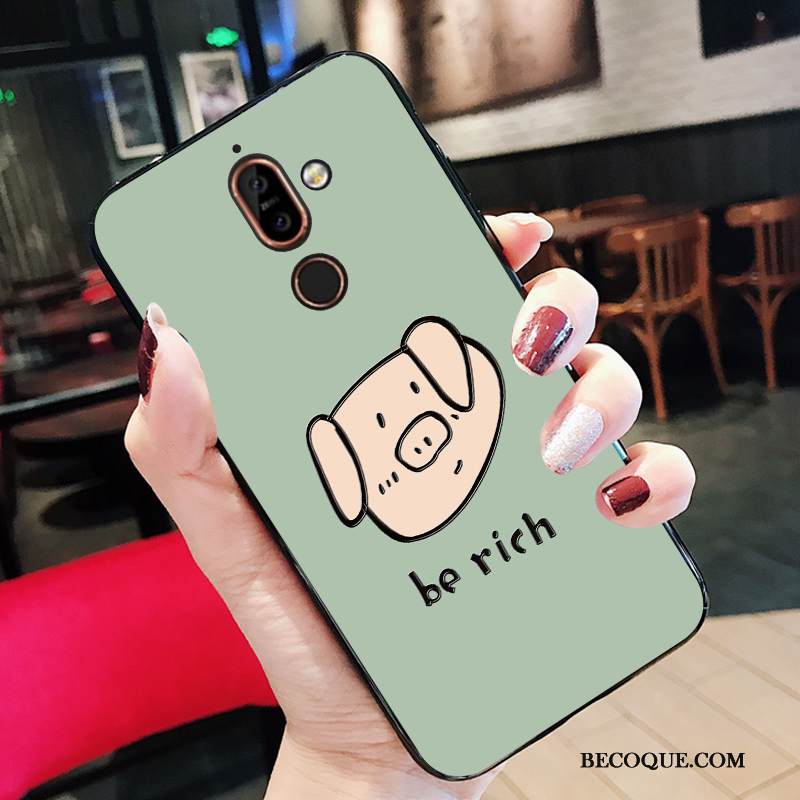 Kuori Nokia 7 Plus Laukut Vihreä Pieni, Kotelo Nokia 7 Plus Pehmeä Neste Puhelimen Kuoret Murtumaton