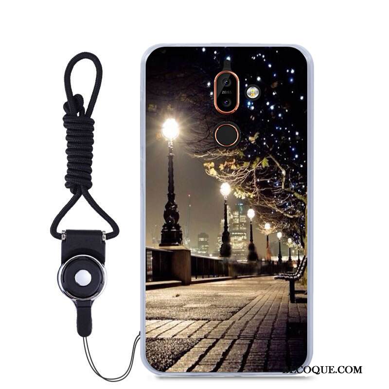 Kuori Nokia 7 Plus Laukut Vihreä Väriset, Kotelo Nokia 7 Plus Pehmeä Neste Puhelimen Kuoret Muokata